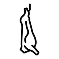 Hanging Meat Line Icon Design vector