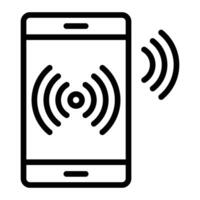 NFC Line Icon Design vector