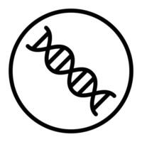 DNA Helix Line Icon Design vector