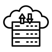 Backup Service Line Icon Design vector