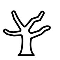 Dead Tree Line Icon Design vector