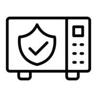 Safe Line Icon Design vector