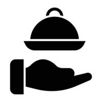 Food Serving Line Icon Design vector
