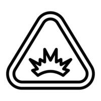 Explosion Warning Line Icon Design vector