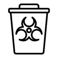 Hazardous Waste Line Icon Design vector