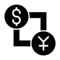 Money Exchange Line Icon Design vector