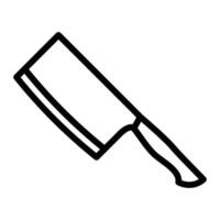 Cleaver Line Icon Design vector