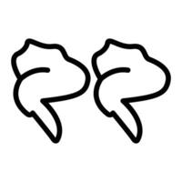 Chicken Wings Line Icon Design vector