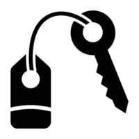 Room key Line Icon Design vector