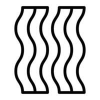 Bacon Strips Line Icon Design vector