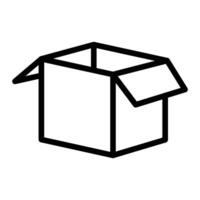 Open Package Line Icon Design vector
