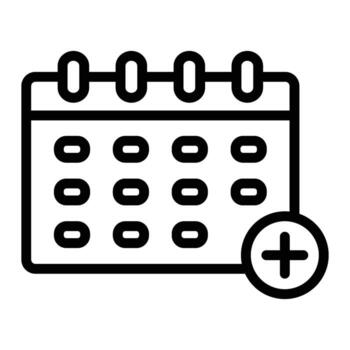 añadir evento línea icono diseño vector