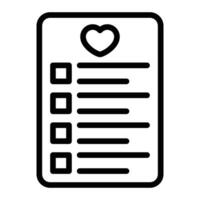 Wishlist Line icon Design vector