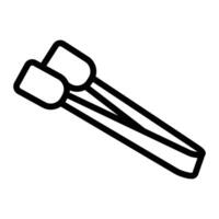 Tongs Line Icon Design vector