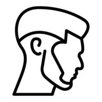 A man's head with a beard and a beard vector