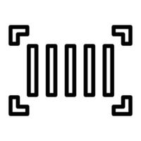 Bar Code Line Icon Design vector