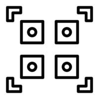 Qr Code Line Icon Design vector