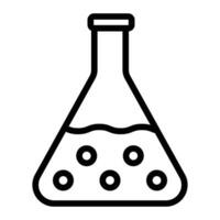 Erlenmeyer Flask Line Icon Design vector