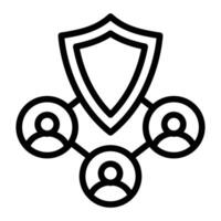 Security Group Line Icon Design vector
