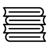Stack of Books Line Icon Design vector