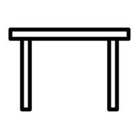 Dining Table Line Icon Design vector