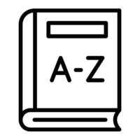 Dictionary Line Icon Design vector
