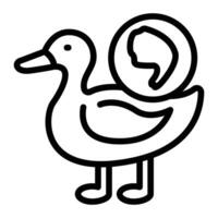 Duck Meat Line Icon Design vector