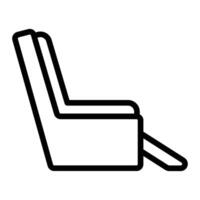 Recliner Line Icon Design vector