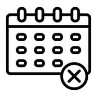 Cancel Event Line Icon Design vector