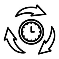 Anti Clockwise Line Icon Design vector