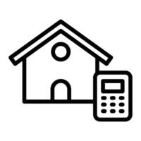 Smart Home Control Line Icon Design vector