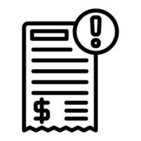 Payment Failed Line icon Design vector