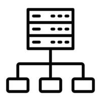 Proxy Server Line Icon Design vector