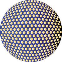 Blue Sphere with Yellow Dot Pattern vector