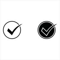 Check Mark Icon color editable. vector
