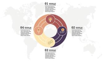 A minimalist infographic-style illustration of a circular diagram with three connected segments. vector
