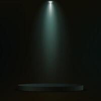 Black background 3d with podium space for selling products on the website. Empty room with light effect. Product display background. illustration. vector