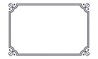 A delicate, ornate frame border enclosed the certificate. vector