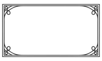 He carved an ornate frame border for the canvas. vector