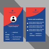 ID Card with QR Code vector