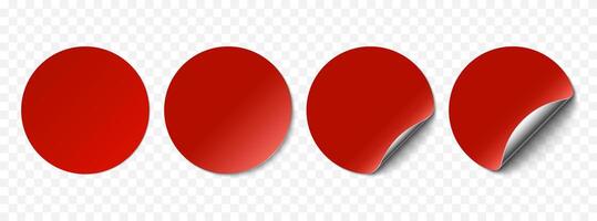 red realistic paper stickers, sell tags isolated on background vector