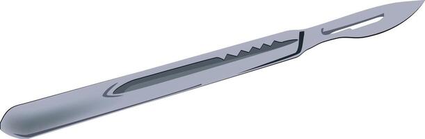 A knife with a sharp edge on a white background vector