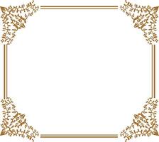 A square frame with a floral design vector