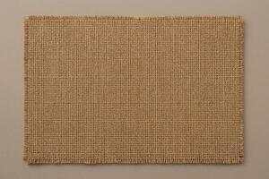 Woven Burlap Fabric Texture Rough Textile Background Full Sheet in Natural Tone for Rustic Design and Craft Projects photo