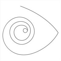 Minimalist Eye in a single continuous line art vector