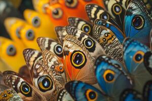 Colorful butterfly wings creating a stunning visual display photo