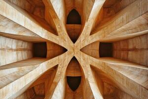 Modern architectural design creating stunning visual patterns with light and shadow photo