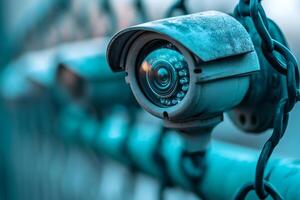Security camera protecting property, monitoring, and ensuring safety with advanced surveillance technology photo