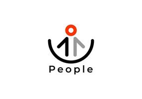 People teamwork logo design template icon illustration vector