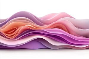 3d rendering of a wave of paper photo